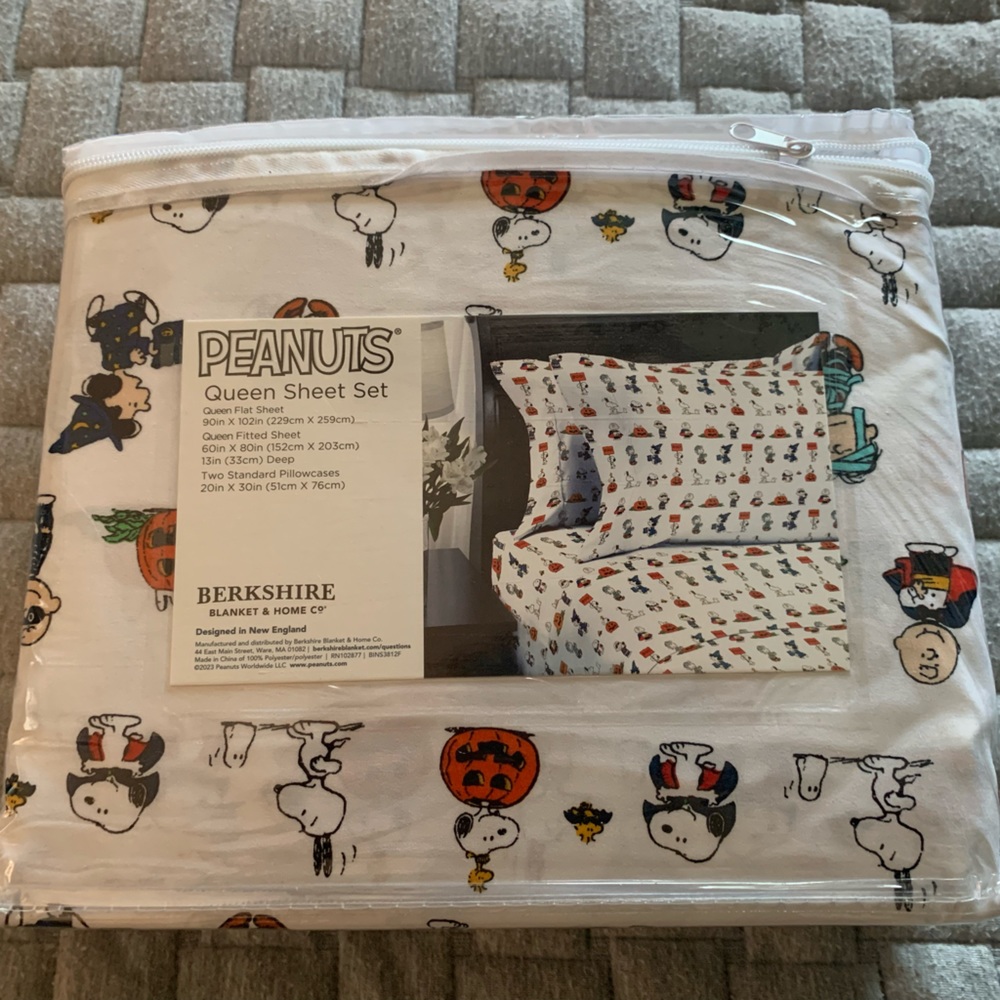 Peanuts Halloween Queen Sheet Set